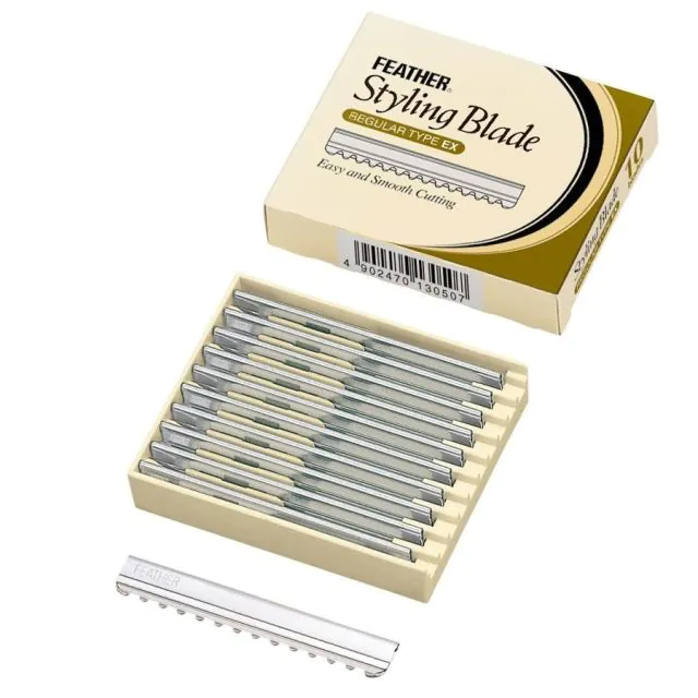 Sibel Lames de rechange Feather, 5 x 10 pièces + réservoir